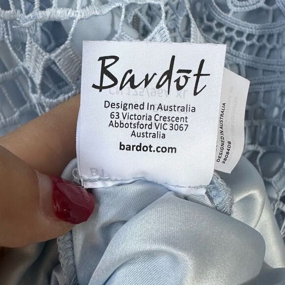 Bardot Light Blue Versailles Lace Dress Size 10 - Picture 14 of 14